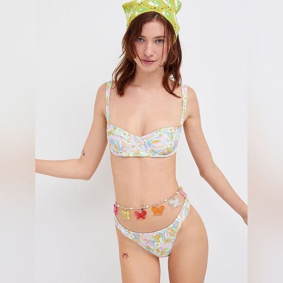 For Love & Lemons Devon Underwire Bikini Top and Bottom Set Size Small - Picture 1 of 6
